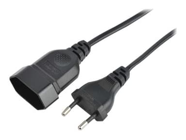Prokord Strømforlengelseskabel 2m CEE7/16 CEE7/16 Svart