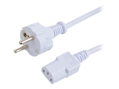 Prokord Strömkabel 2m CEE7/7 C13 Vit