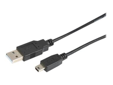 Prokord USB cable 0.5m USB-A Mini USB-B Zwart