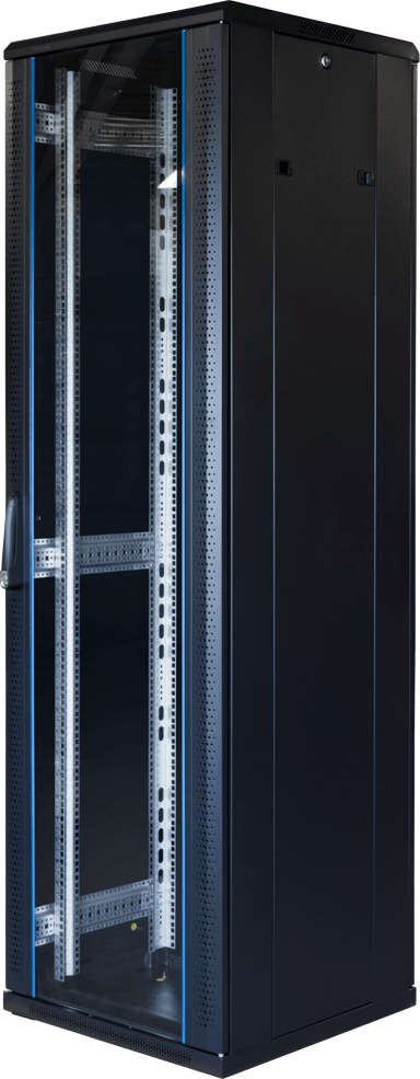 Toten G6 19" Rackskåp 42U 600x600 Glas/Metalldörr 
