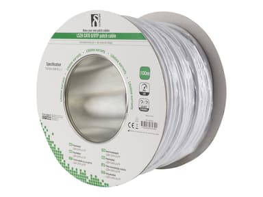 Deltaco TP-48SH Ingen Cat6 100m. Hvid