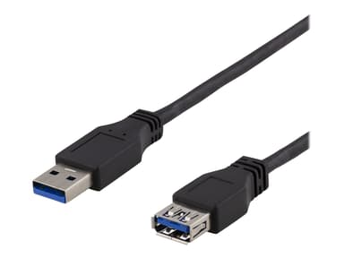 Deltaco USB3-241 1m USB-A USB-A Svart