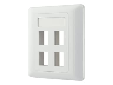 Deltaco VR-228 Infällt 4-port Keystone nätverksuttag 