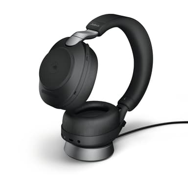 Jabra Evolve2 85 med laddningsställ USB Type-A Svart Microsoft Teams