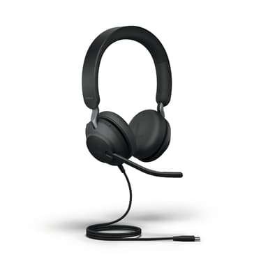 Jabra Evolve2 40 UC Stereo USB-C Alcatel-Lucent, Avaya, Cisco, Unify, Mitel, Citrix Musta