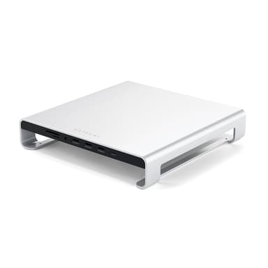 Satechi Skærmstativ med USB-C Hub/SD-læser/3,5mm-lydudgang Sølv - iMac USB 3.2 Gen 1 (3.1 Gen 1) Type-C