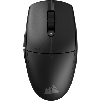 Corsair M55 Gaming RF Wireless + Bluetooth + USB-A Muis Zwart