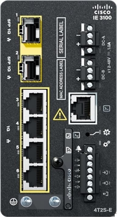 Cisco Catalyst IE3100 Managed L2 4xGbE/2xGbE SFP Svart 