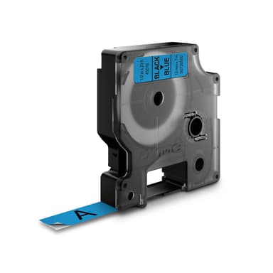 Dymo Tape D1 12mm Zwart/Blauw 