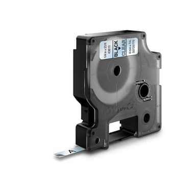 Dymo Tape D1 6mm Svart/Transparent 