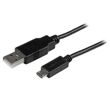 Startech Slim 0.5m USB A Micro-USB B Svart