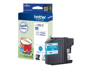 Brother Bläck Cyan XL 1.2K - DCP-J785DW/MFC-J985DW 