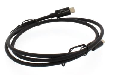 Direktronik USB-C kabel 100W USB 3.1 Gen2 10Gbps 1m USB-C USB-C Sort