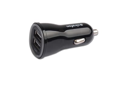 Cirafon USB-biloplader med to USB-indgange 4.8A Sort