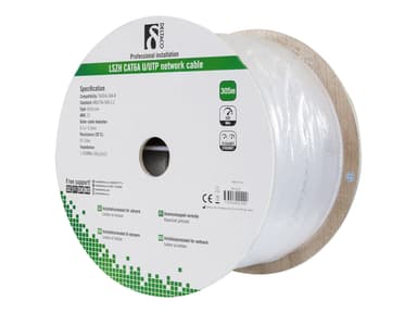 Deltaco Bulkkabel Nej Cat6a 305m Vit