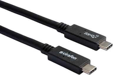 Cirafon USB C-kabel USB certified (100W) 0.5m USB C USB C Zwart