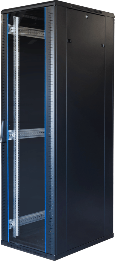 Toten G6 19" Rackskap 42U 600x800 Glass/Perforert Dør 