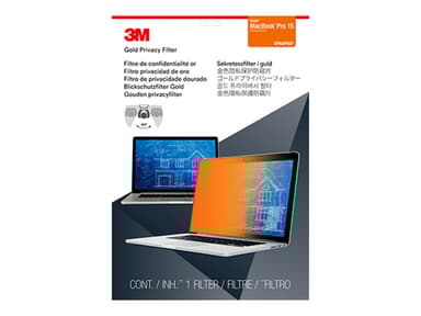 3M personvernfilter i gull for 15" Apple MacBook Pro 16:10