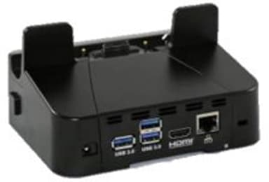 Zebra 1-Paikkainen telakka-asema, jossa on lujarakenteinen HDMI/ETH/3xUSB ilman virtalähdettä 