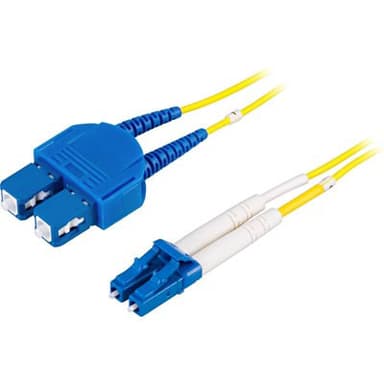 Deltaco Optisk fiberkabel 20m LC SC OM2
