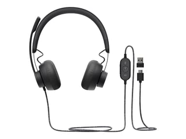 Logitech Zone Wired Stereo USB-C Microsoft Teams Grafiitti