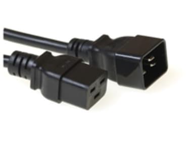 Microconnect Forlængerkabel til strøm 5m. C20 forbinder C19 forbinder Sort