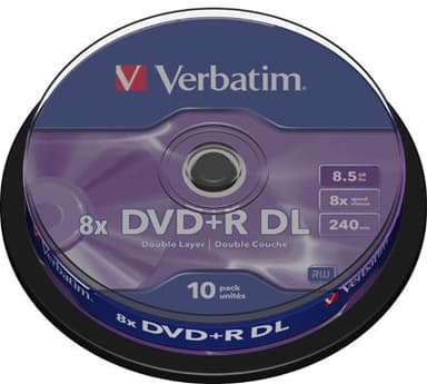 Verbatim DVD+R DL x 10 DVD+R DL 8.5GB 10pc(s)