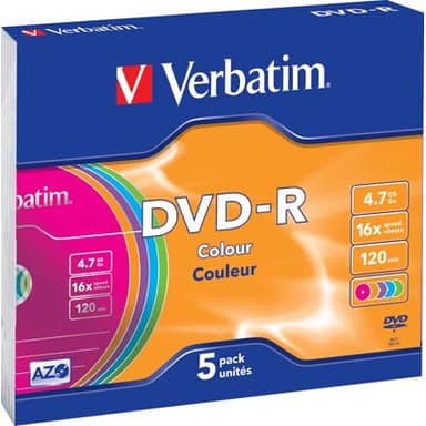 Verbatim Colours DVD-R 4.7GB 5pc(s)
