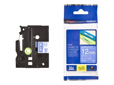 Brother Tape 12mm TZe-535 Wit/Blauw 