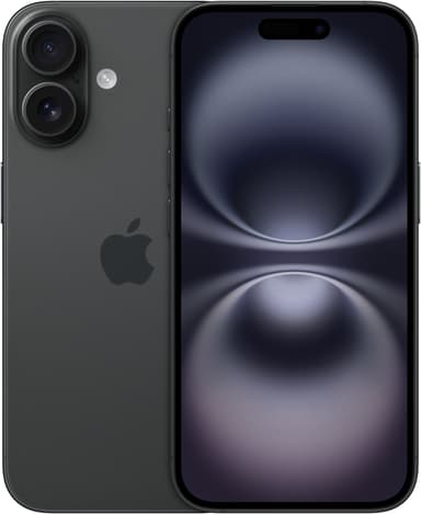 Apple iPhone 16 128GB Noir, Svart