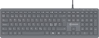 Voxicon Trådbundet Tangentbord 300W – Tyst, Slimmat, USB-C/A Kabel Nordisk