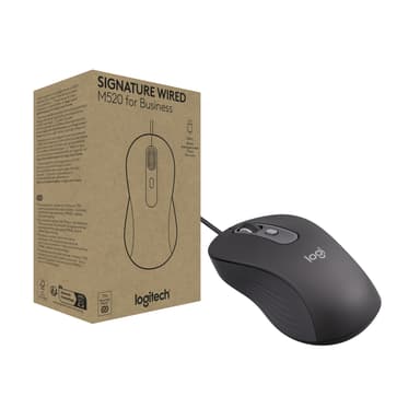 Logitech M520 Signature USB-C Mus Grafitt