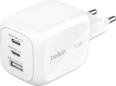 Belkin BoostCharge Pro 70W 2C1A Wall Charger Hvit