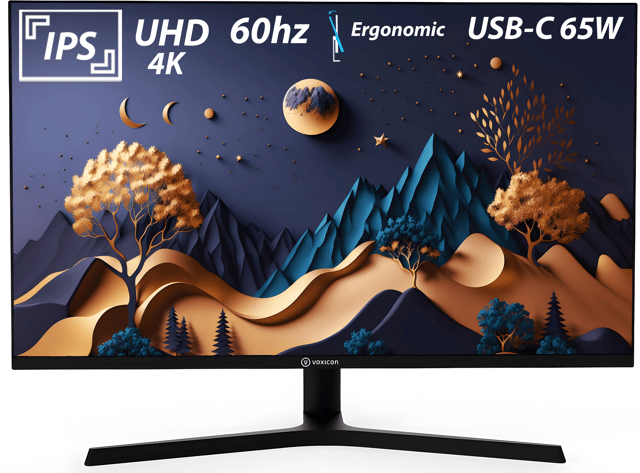 Voxicon G324KP Ergonomic USB-C 65W Skærm 32" 3840 × 2160pixels IPS 16:9 60Hz