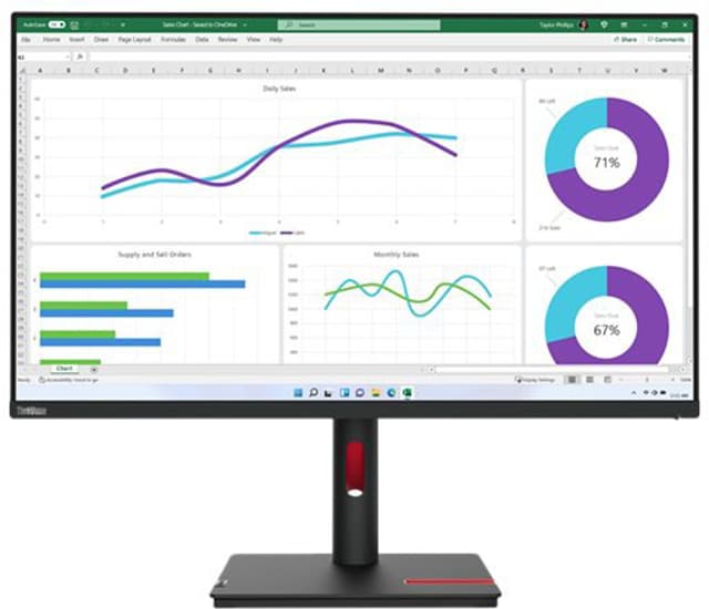 ThinkVision T32h-30 31.5" 2560 × 1440pixels IPS 16:9 60Hz (63D3GAT1EU)