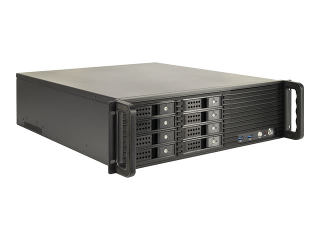 Inter-Tech 3U-3508 3U 19" 8-Bay Rack Svart (88887335)
