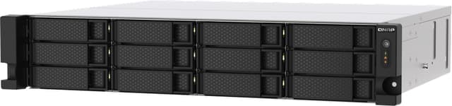 QNAP TS-1273AU-RP-8G NAS- & lagringsservrar Rack (2U) Ryzen Embedded V1500B 8 GB DDR4 QNAP QTS Gjuten aluminium, Svart (TS-1273AU-RP-8G)