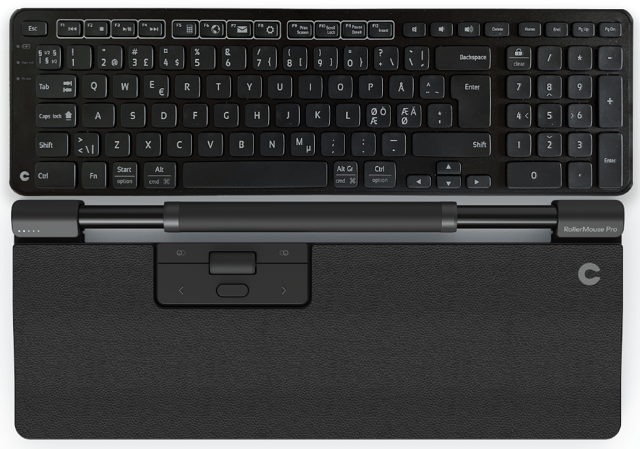 Contour design Contour Rollermouse PRO + Balance Keyboard Combo (Wireless) RF Wireless + Bluetooth + USB Type-A