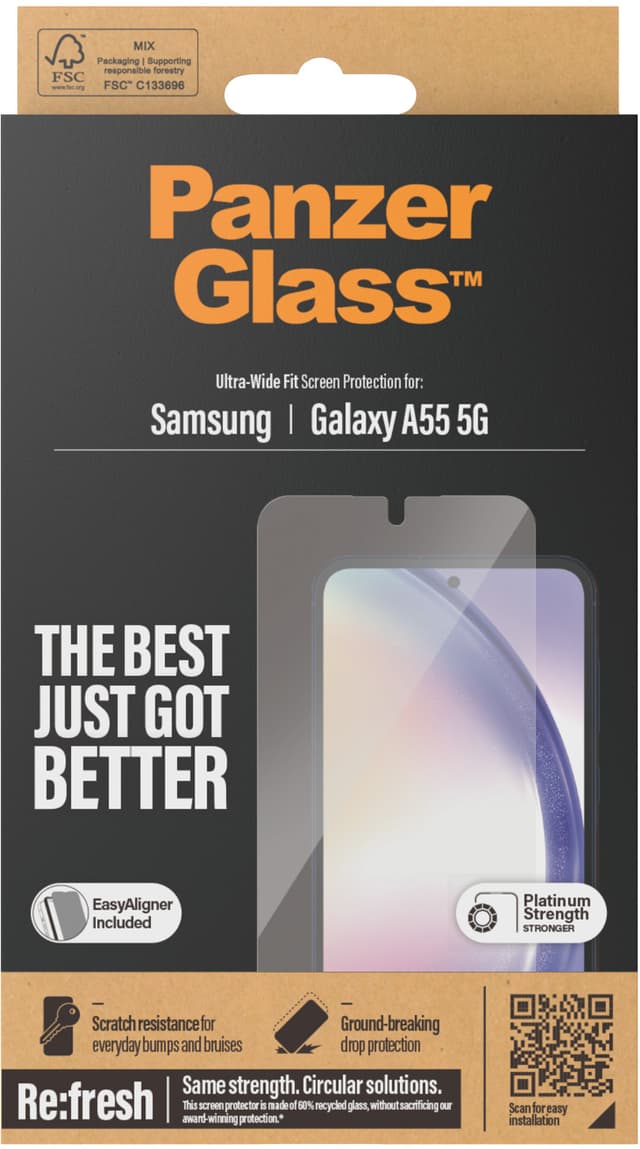 Panzerglass Ultra-Wide Fit skärmskydd Samsung Galaxy A55 (7358)