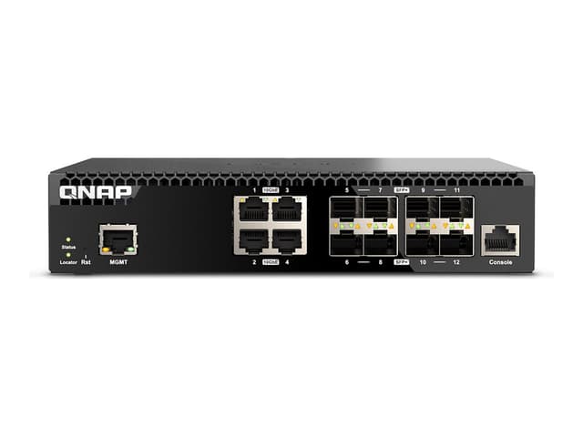 QNAP QSW-M3212R-8S4T nätverksswitchar hanterad 10G Ethernet (100/1000/10000) 1U (QSW-M3212R-8S )