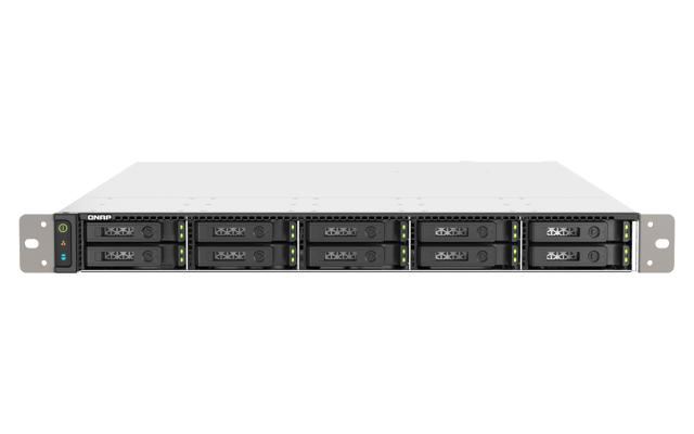 QNAP TS-h1090FU NAS Rack (1U) EPYC 7302P 128 GB DDR4 0 TB QuTS hero Svart, Grå (TS-H1090FU-7302P- )