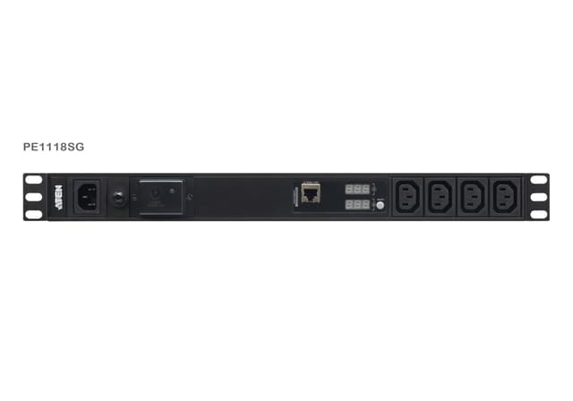 Aten Basic Metered 1U PDU med överspänningsskydd (PE1118SG-AT-G)