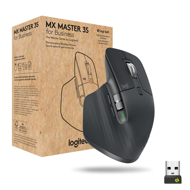 Logitech MX Master 3S (for Business) RF-draadloos + Bluetooth