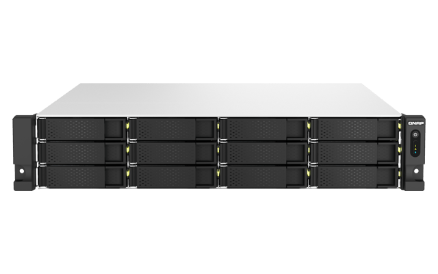 QNAP TS-H1887XU-RP NAS Rack (2U) Intel Xeon E E-2336 32 GB DDR4 0 TB QuTS hero Svart, Vit (TS-H1887XU-RP-E2336- )