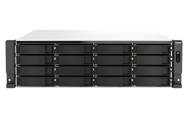 QNAP TS-H2287XU-RP NAS Rack (3U) Intel Xeon E E-2378 64 GB DDR4 0 TB QuTS hero Svart, Vit (TS-h2287XU-RP-E2378- )