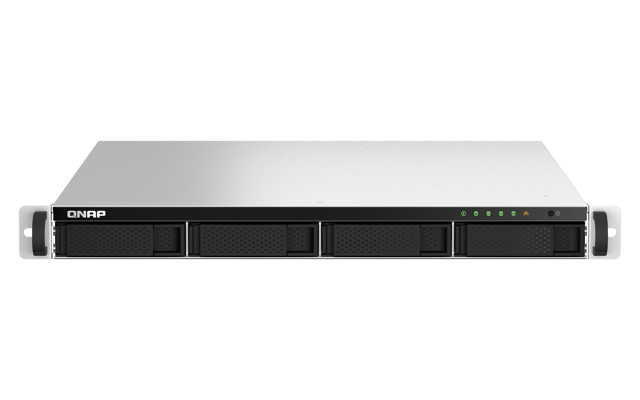 QNAP TS-464U NAS Rack (1U) Intel® Celeron® N5095 8 GB DDR4 QNAP Turbo System Gjuten aluminium, Svart (TS-464U-8G)