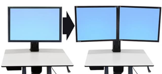 Ergotron WorkFit-C Convert-to-Dual Kit from Single HD Display (97-606)