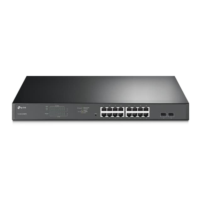 TP-Link TL-SG1218MPE hanterad L2 Gigabit Ethernet (10/100/1000) Strömförsörjning via Ethernet (PoE) stöd 1U Svart (TL-SG1218MPE)