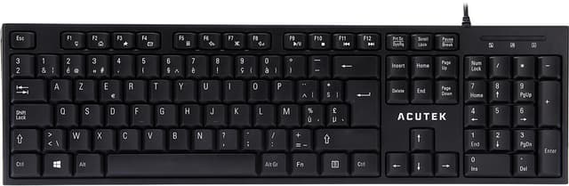 Acutek Wired Slim Keyboard Iso-azerty Be Kabel Belgiskt, Fransk