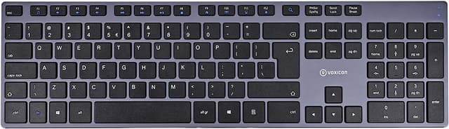Voxicon Wireless Slim Metal Keyboard 295wl Grey Iso Int Trådlös Internationell (DK-295WL-BLK/INT)